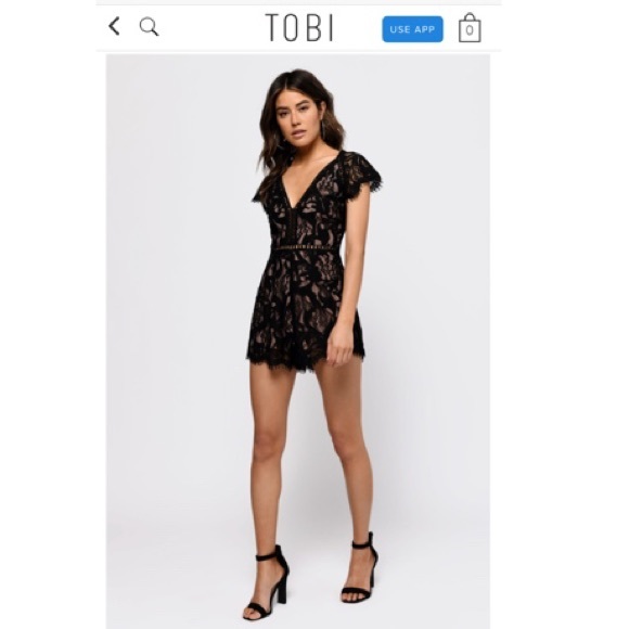 Black Romper from Tobi. Size small. - Picture 3 of 5